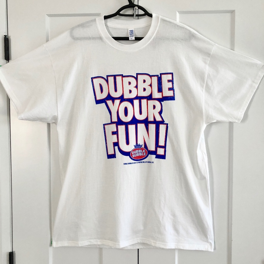 Double Bubble, Double Your Fun, Nostalgic, T-Shirt,‎ 2019, Mens, Size, 2XL, NEW